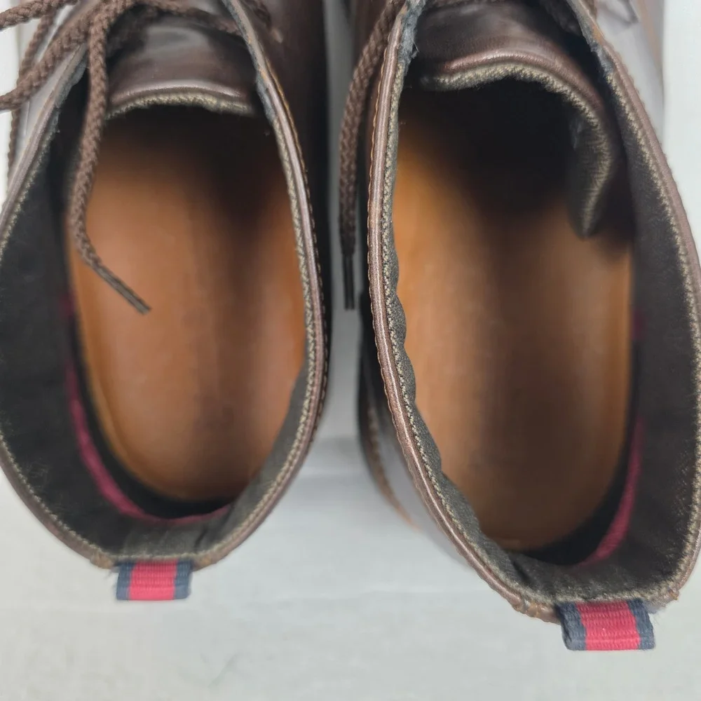 Timberland Mens 5511A Dark Brown Leather Chukka Boots Size 11.5 Lace Up Mid Top